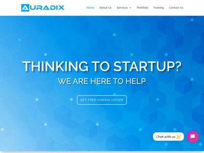 Screenshot of https://auradix.com/