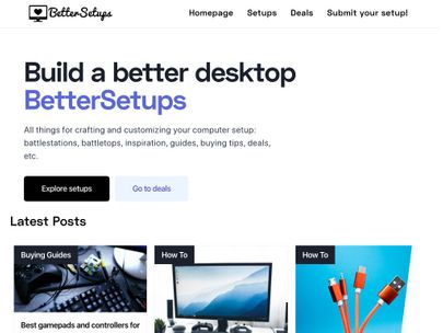 Screenshot of https://bettersetups.com/