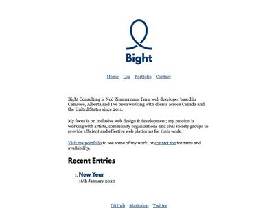 Screenshot of https://bight.dev/