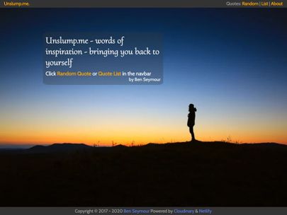 Screenshot of https://unslump.me/