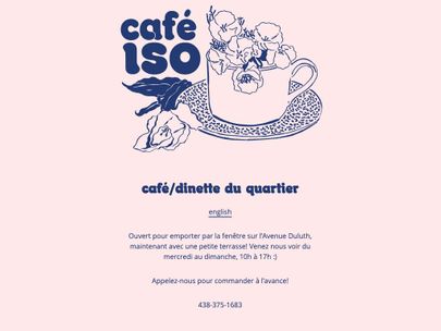 Screenshot of https://cafeiso.com/