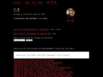 Screenshot of https://cri.dev/