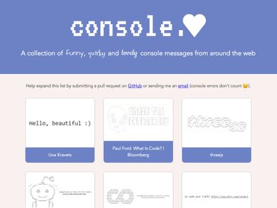 Screenshot of https://www.console.love/