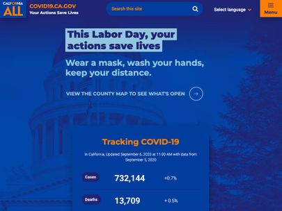Screenshot of https://covid19.ca.gov/