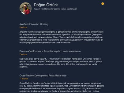 Screenshot of https://doganozturk.dev/