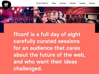 Screenshot of https://ffconf.org/