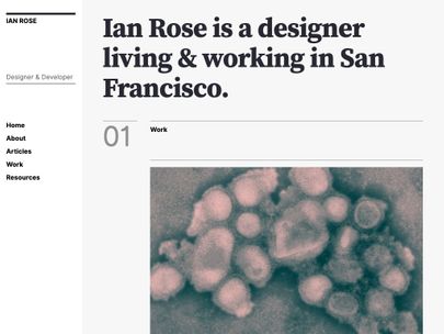 Screenshot of https://www.ianrose.me/