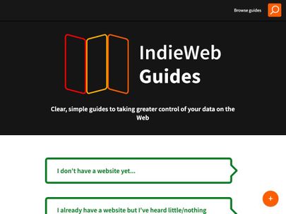 Screenshot of https://indiewebguides.org/