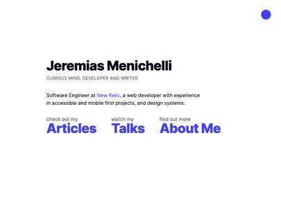 Screenshot of https://jeremenichelli.io/