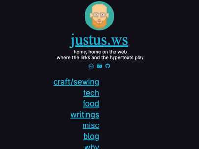 Screenshot of https://justus.ws/