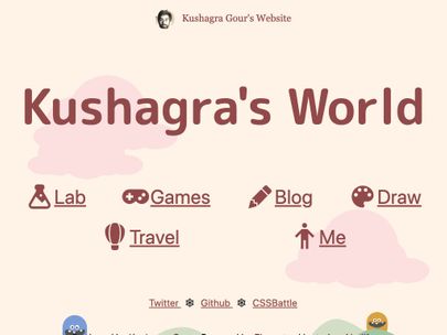 Screenshot of https://kushagra.dev/