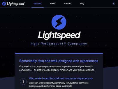 Screenshot of https://reachlightspeed.com/