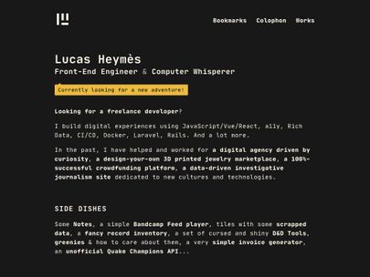 Screenshot of https://www.lucas.computer/