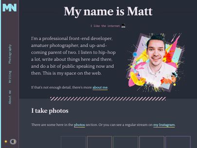 Screenshot of https://www.mattnortham.com/