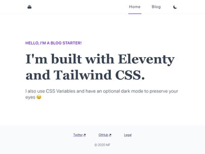 Screenshot of https://mf-blogstarter.netlify.app/