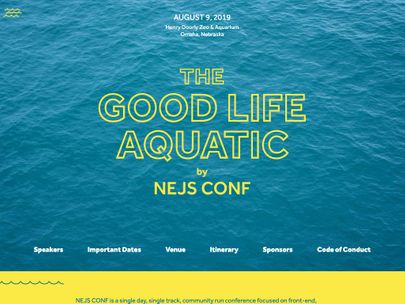 Screenshot of https://2019.nejsconf.com/