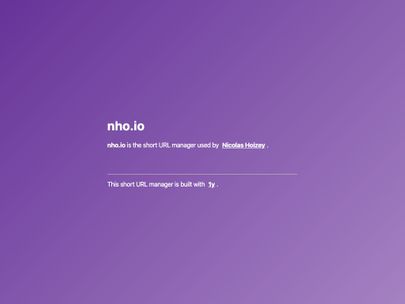 Screenshot of https://nho.io