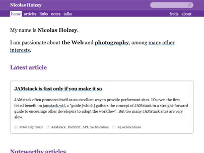 Screenshot of https://nicolas-hoizey.com