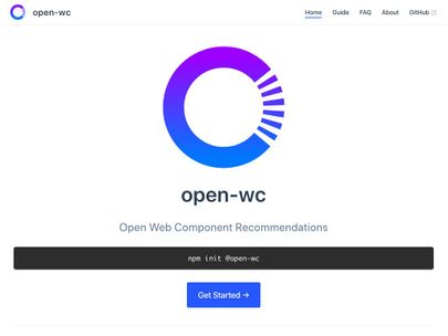 Screenshot of https://open-wc.org/