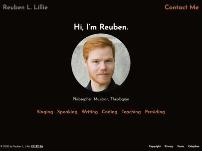 Screenshot of https://reubenlillie.com/