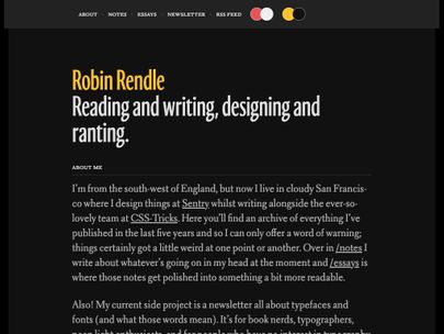 Screenshot of https://www.robinrendle.com/