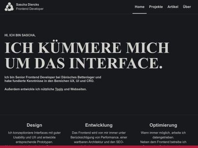 Screenshot of https://saschadiercks.dev