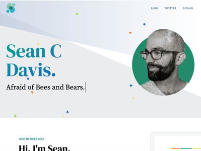 Screenshot of https://www.seancdavis.com/