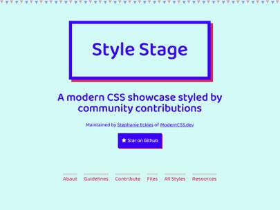 Screenshot of https://stylestage.dev/