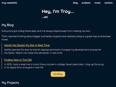 Screenshot of https://troyv.dev/