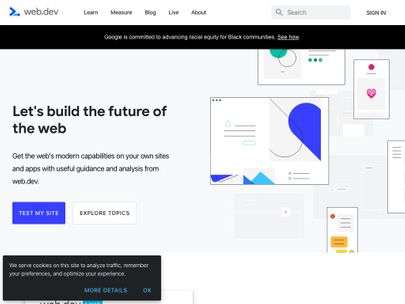 Screenshot of https://web.dev/