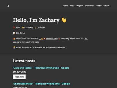 Screenshot of https://zacharyparsons.co.uk/